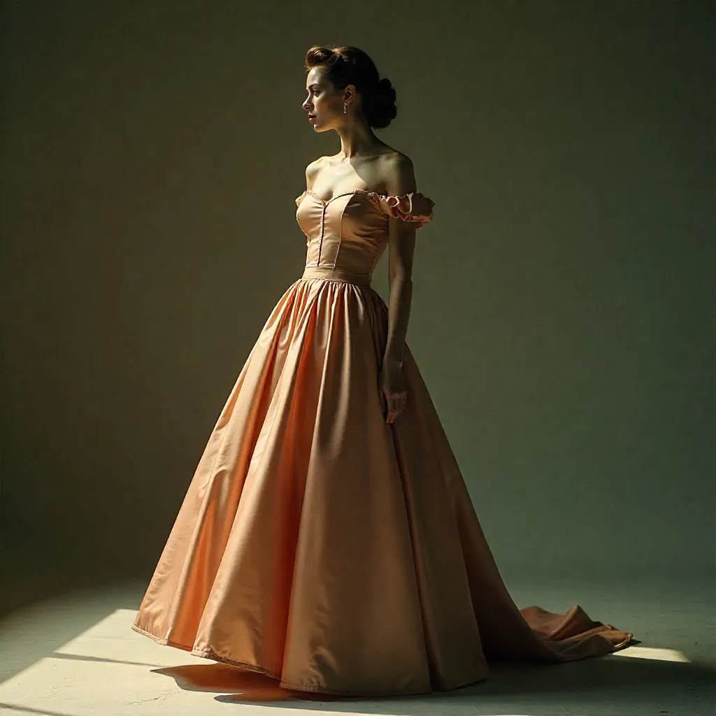 1950s vintage gown restoration